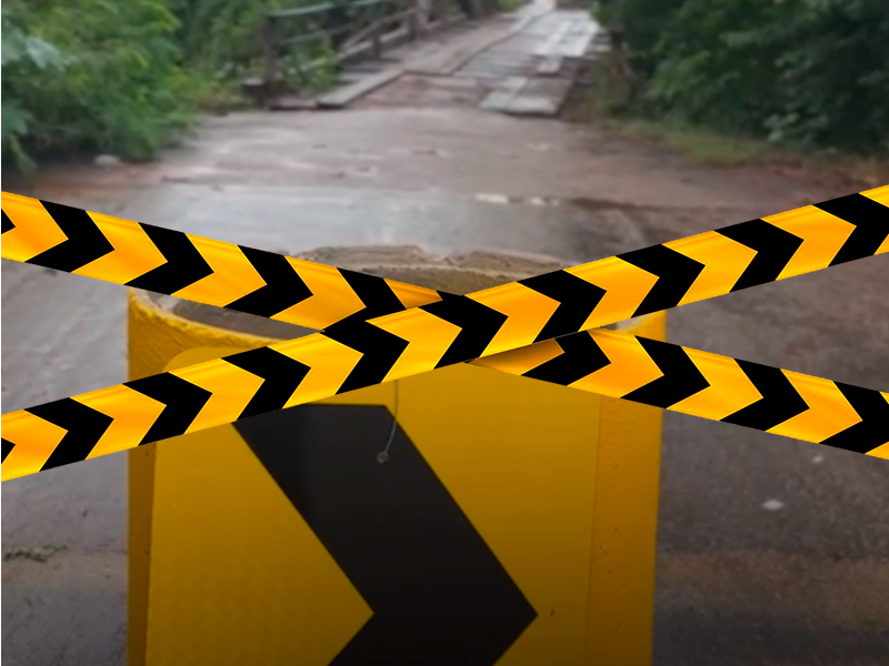 Ponte do Jardim das Flores é interditada e vereador solicita providências urgentes