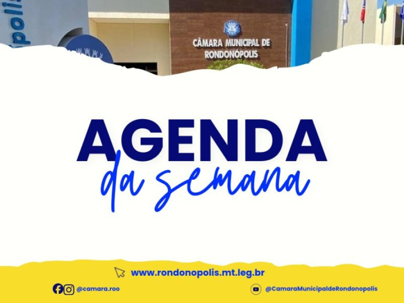Confira a agenda semanal de 20/10 a 21/10